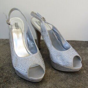 Valenti Franco Camilia Platform Crystal Peep Toe Heels